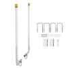 Boat Trailer Guide, 65.7 in with LED Light Trailer Guide Poles, 2PCS High-Hardness Steel Guide-Ons, Wide Adjustable Trailers Guides with PVC Pipes