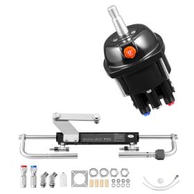 Hydraulic Steering Kit, 90 HP, Hydraulic Steering Helm Pump & Cylinder, with 6.9 MPa/1000 psi Max Working Pressure, Aluminum Alloy Housing