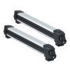 Ski & Snowboard Roof Rack, Carry up to 6 Pairs of Skis or 4 Snowboards, 2 PCS Aluminum Universal Car Roof Rack with Lock & Rubber Padding