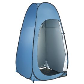 Pop up Shower Tent, Instant Portable Privacy Tent Changing Room with Shower Bag, Ground Stakes, Ropes, Carry Bag, 190T Polyester with Silver Coating