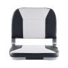 Boat Seat, Low Backrest, Folding Fishing Boat Seat with Thickened Sponge Cushion & Waterproof PVC Leather, Aluminum Alloy Hinges