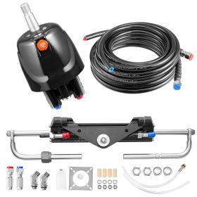 Hydraulic Steering Kit, 150 HP, Marine Boat Hydraulic Steering System, with 6.9 MPa/1000 psi Helm Pump, Two-Way Lock Cylinder