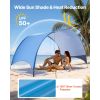 Beach Tent Sun Shelter for 4 Person, UPF 50+ Protection, Portable Sun Shade Canopy with Carrying Bag & Ground Stakes
