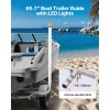 Boat Trailer Guide, 65.7 in with LED Light Trailer Guide Poles, 2PCS High-Hardness Steel Guide-Ons, Wide Adjustable Trailers Guides with PVC Pipes