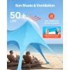 Beach Tent Sun Shelter, UPF50+ Sun Protection, 9.2 ft Tall, 20 x 13 ft, Easy Pop Up Beach Canopy with Sandbags, Stability Poles, Sand Shovels