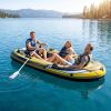 Heavy-Duty Inflatable Boat 4-Person Fishing Raft Set