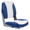 Boat Seat, 18.9" Low Back Boat Seat, Folding Boat Chair with Thickened Sponge Padding and Hinge, Fold-Down Boat Captain Chair for Fishing Boat