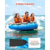 Towable Tubes for Boating, 3-Rider Inflatable Boat Tubes and Towables, 510lbs Capacity Water Sport Tube for Boat to Pull - with Anti-Slip Pad