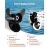 Outboard Propeller, Upgrade OEM 15 Spline Tooth Aluminum Outboard Boat Propeller Fit Mercury Engines 40-140 HP, 4-1/4" Gearcase, 3-Blade