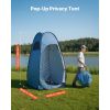 Pop up Shower Tent, Instant Portable Privacy Tent Changing Room with Ground Stakes, Ropes, and Carry Bag, 190T Polyester with Silver Coating