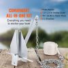 Fluke Style Anchor Kit, 8.5 LBS Hot-Dipped Galvanized Steel Fluke Anchor with 7.9' Chain, 75' Rope and Two 0.4" Shackles