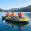 Heavy-Duty Inflatable Boat 4-Person Fishing Raft Set