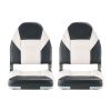 Boat Seat, High Backrest, Folding Fishing Boat Seat with Thickened Sponge Cushion & Waterproof PVC Leather, Aluminum Alloy Hinges