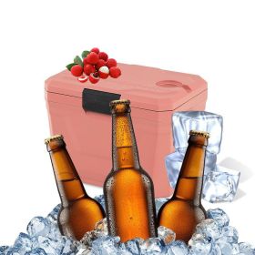 Portable Cooler Hard Shell Ice Chest for Outdoor Picnic (Color: Pink, Type: Coolers)