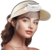 Solar Fan Hat Men and Women Sun Visor Wide Brim Cooling Hat for Outdoor Summer Camping Beach Fishing, USB & Solar Powered