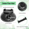 Solar Fan Hat Men and Women Sun Visor Wide Brim Cooling Hat for Outdoor Summer Camping Beach Fishing, USB & Solar Powered