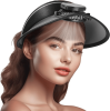 Solar Fan Hat Men and Women Sun Visor Wide Brim Cooling Hat for Outdoor Summer Camping Beach Fishing, USB & Solar Powered