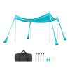 Beach Tent Sun Shelter, UPF50+ Sun Protection, 6.6 ft Tall, 10 x 10 ft, Easy Pop Up Beach Canopy with Sandbags, Stability Poles, Sand Shovels
