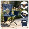 Folding Camping Chair, Heavy-Duty Metal Frame Portable Outdoor Chair with Cup Holder