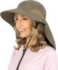 Wide Brim Sun Hat with Neck Flap, UPF50+ Hiking Safari Fishing Hat for Men Women, Sun Protection Beach Hat