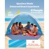 Beach Tent Sun Shelter for 6 Person, UPF 50+ Protection, Portable Sun Shade Canopy with Carrying Bag & Sand Pockets