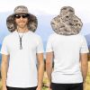 Wide Brim Sun Hat with Neck Flap, UPF50+ Hiking Safari Fishing Hat for Men Women, Sun Protection Beach Hat